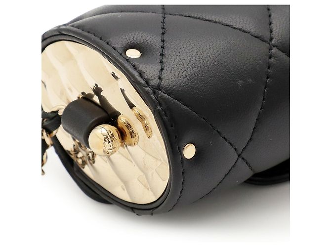 Chanel gesteppte Leder-Schultertasche Schwarz - Ansicht 4