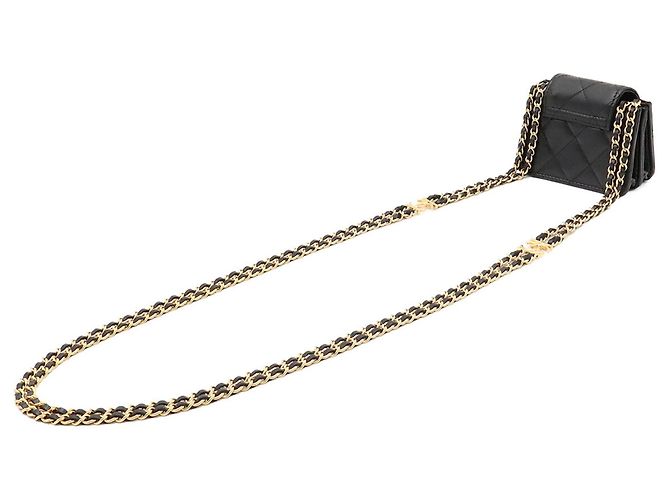 Bolso de hombro con cadena Chanel Matelassé Negro - vista 3