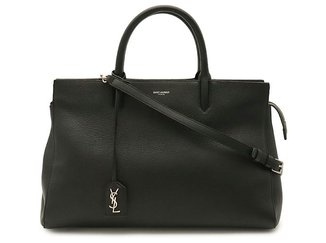 Borsa Yves Saint Laurent Cabas Rive Gauche Nero - vista 2