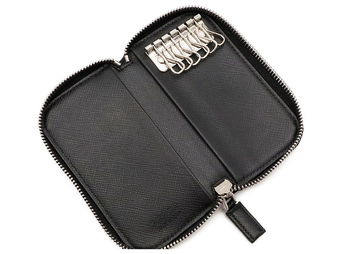 Prada Saffiano Leather Keycase Black - view 6