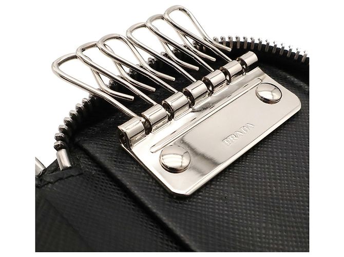 Prada Saffiano Leather Keycase Black - view 7