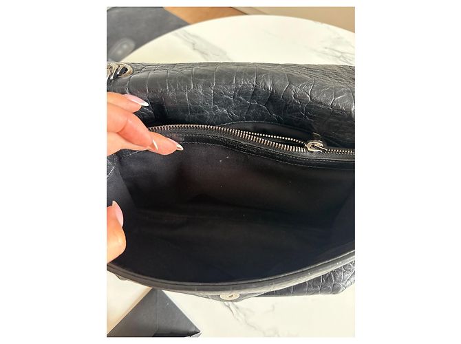 Autre Marque Borsa a tracolla Saint Laurent West Hollywood in pelle nera effetto coccodrillo Nero - vista 10