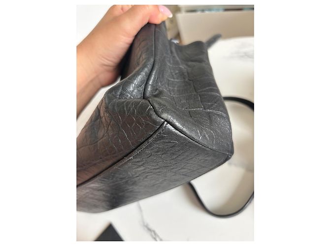 Autre Marque Borsa a tracolla Saint Laurent West Hollywood in pelle nera effetto coccodrillo Nero - vista 11