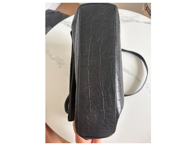 Autre Marque Borsa a tracolla Saint Laurent West Hollywood in pelle nera effetto coccodrillo Nero - vista 5
