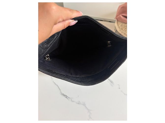 Autre Marque Borsa a tracolla Saint Laurent West Hollywood in pelle nera effetto coccodrillo Nero - vista 8