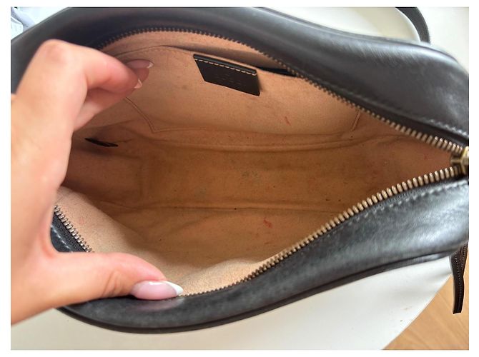 Gucci GG Marmont Borsa a Tracolla Pelle Nera Nero - vista 11