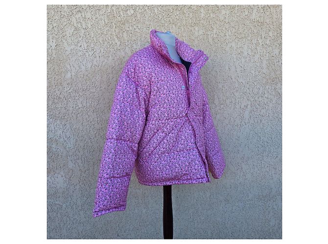 Casaco acolchoado Balenciaga rosa estampado coelho - vista 3