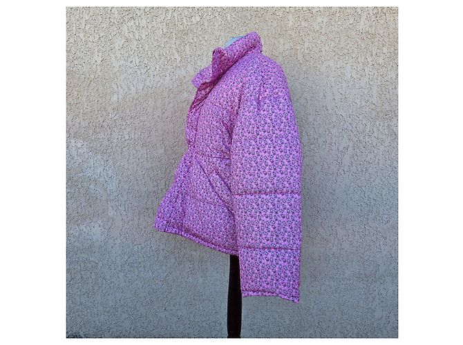 Casaco acolchoado Balenciaga rosa estampado coelho - vista 4