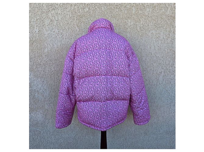 Casaco acolchoado Balenciaga rosa estampado coelho - vista 5