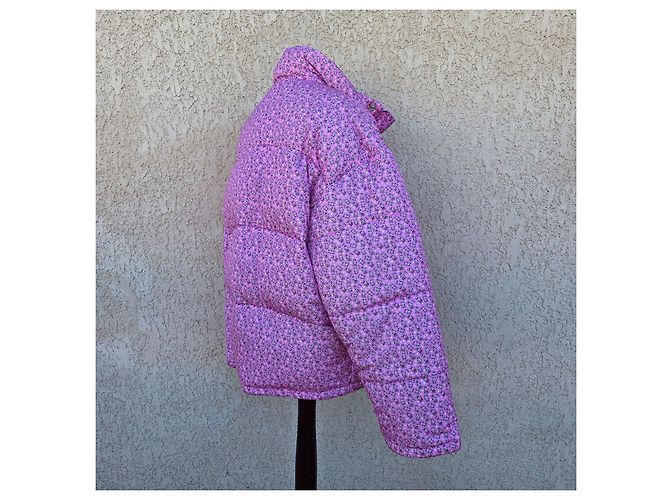 Casaco acolchoado Balenciaga rosa estampado coelho - vista 6