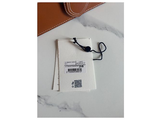 Jacquemus Borsa Le Grand Bambino in pelle marrone - vista 12