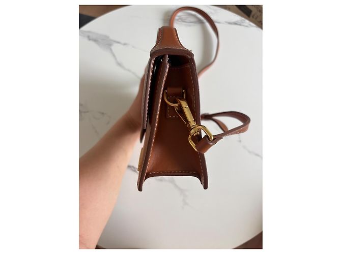 Jacquemus Borsa Le Grand Bambino in pelle marrone - vista 3