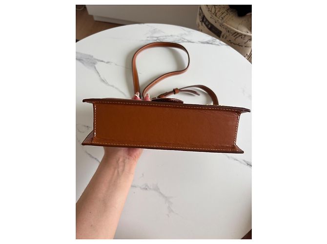 Jacquemus Borsa Le Grand Bambino in pelle marrone - vista 5