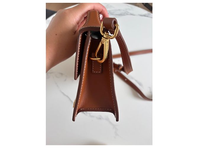 Jacquemus Borsa Le Grand Bambino in pelle marrone - vista 7