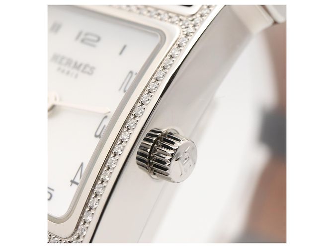 Hermès Relógio de pulso Hermes H-Watch com bisel de diamantes - vista 7