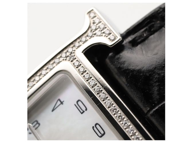 Hermès Relógio de pulso Hermes H-Watch com bisel de diamantes - vista 9