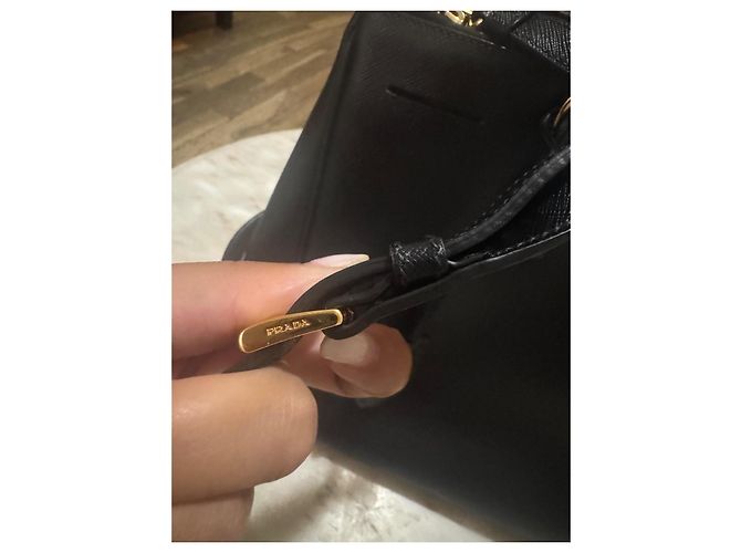 Borsa Prada Galleria in pelle Saffiano Nera Nero - vista 13
