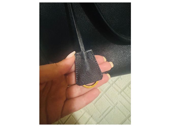Borsa Prada Galleria in pelle Saffiano Nera Nero - vista 14