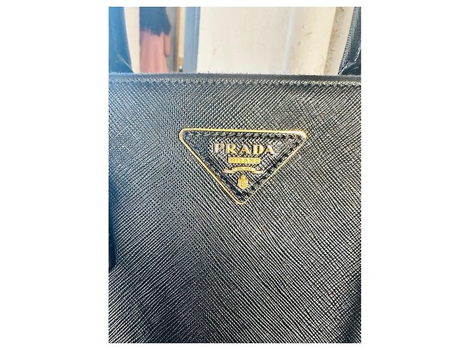 Borsa Prada Galleria in pelle Saffiano Nera Nero - vista 2