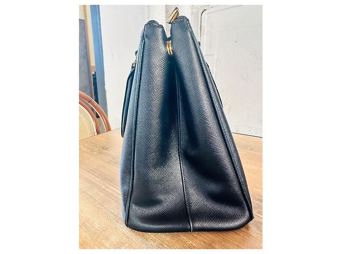 Borsa Prada Galleria in pelle Saffiano Nera Nero - vista 3