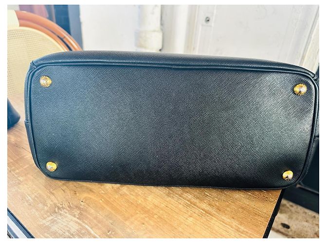 Borsa Prada Galleria in pelle Saffiano Nera Nero - vista 5