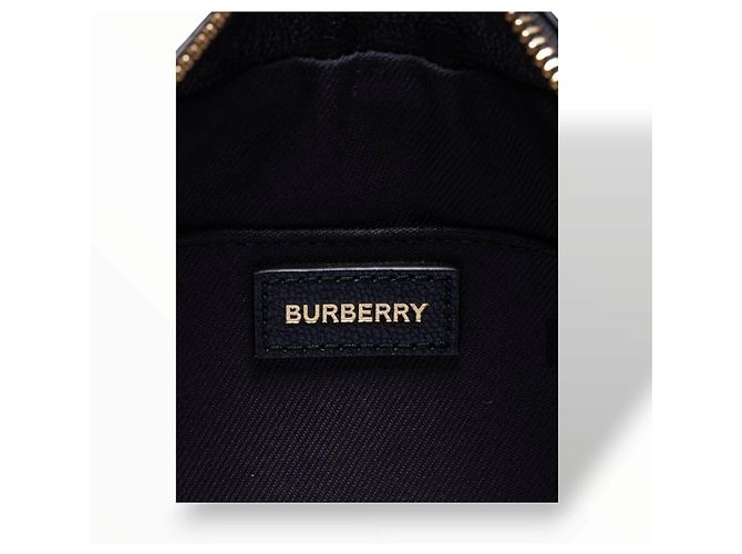 Borsa a tracolla Burberry Haymarket in tela e pelle Nero Multicolore Beige - vista 15