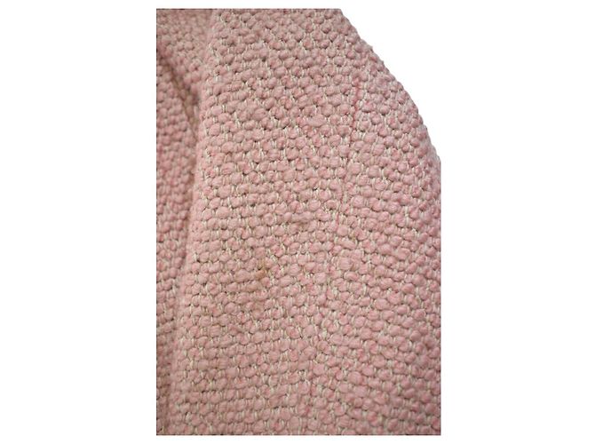 Timeless Chanel 00A Abrigo Largo Bouclé Rosa - vista 12