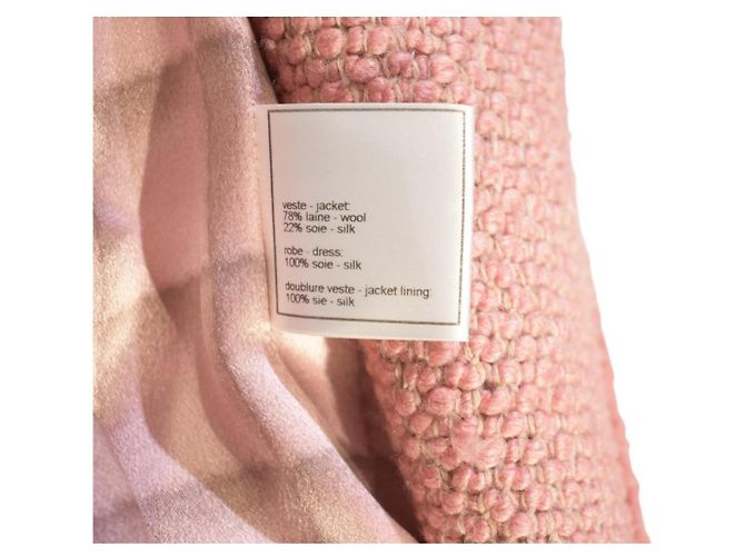Timeless Chanel 00A Abrigo Largo Bouclé Rosa - vista 8