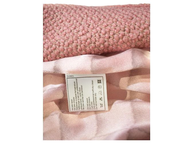 Timeless Chanel 00A Abrigo Largo Bouclé Rosa - vista 9