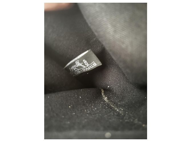 Hermès Borsa tote in tela nera e pelle Marrone Nero - vista 20