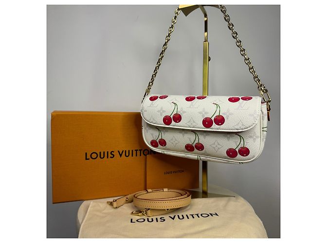 Louis Vuitton Ivy Pochette Cherry Blossom Weiß Rot Monogramm - Ansicht 13