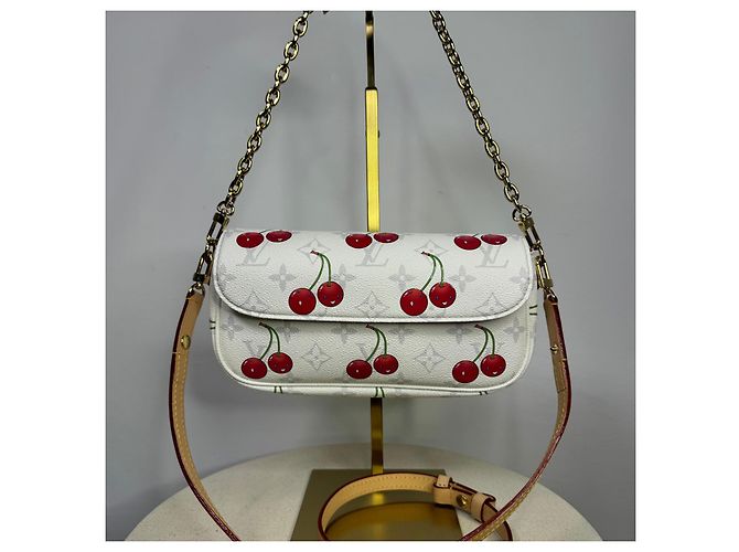 Louis Vuitton Ivy Pochette Cherry Blossom Weiß Rot Monogramm - Ansicht 2