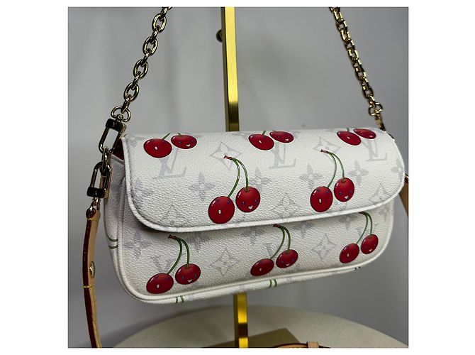 Louis Vuitton Ivy Pochette Cherry Blossom Weiß Rot Monogramm - Ansicht 3