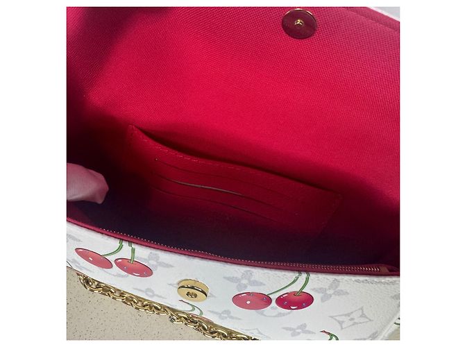 Louis Vuitton Ivy Pochette Cherry Blossom Weiß Rot Monogramm - Ansicht 9