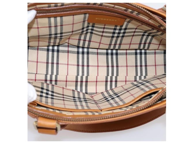 Borsa a mano BURBERRY in pelle marrone e oro autentica ep16062 D'oro - vista 12