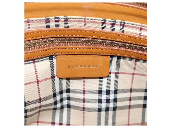 Borsa a mano BURBERRY in pelle marrone e oro autentica ep16062 D'oro - vista 19