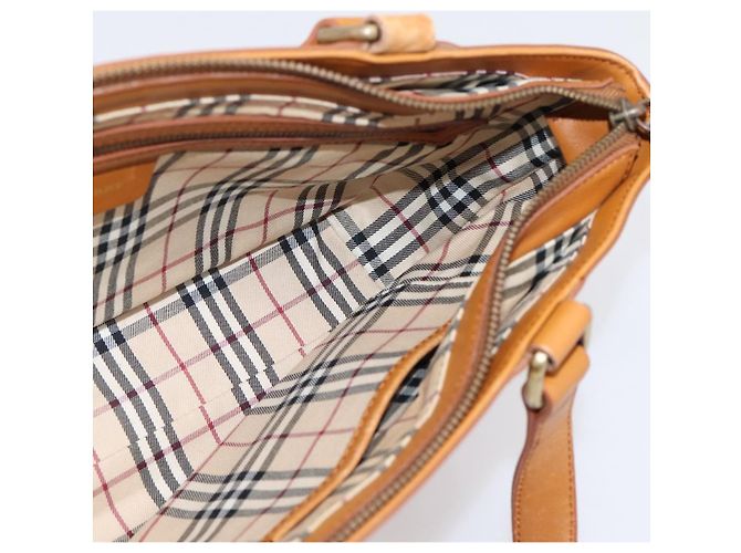 Borsa a mano BURBERRY in pelle marrone e oro autentica ep16062 D'oro - vista 20