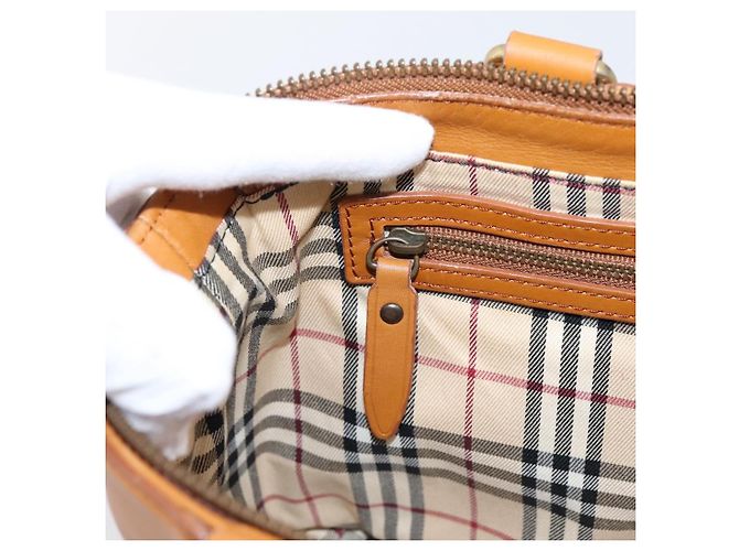 Borsa a mano BURBERRY in pelle marrone e oro autentica ep16062 D'oro - vista 22