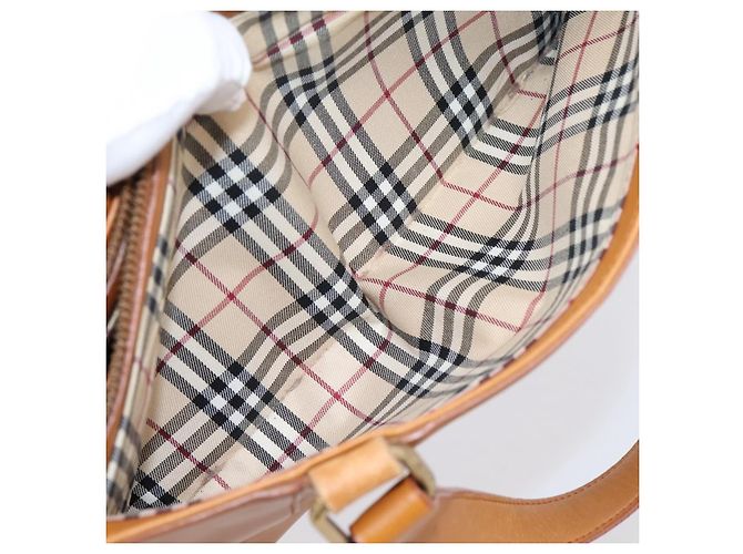Borsa a mano BURBERRY in pelle marrone e oro autentica ep16062 D'oro - vista 25
