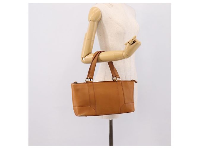 Borsa a mano BURBERRY in pelle marrone e oro autentica ep16062 D'oro - vista 27