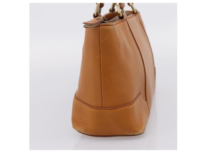 Borsa a mano BURBERRY in pelle marrone e oro autentica ep16062 D'oro - vista 3