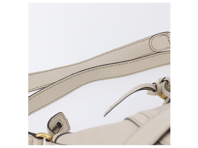 Borsa a tracolla GUCCI GG Marmont in pelle 2way White Gold 247185 Auth 201371A Bianco D'oro - vista 15