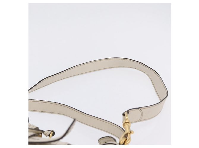 Borsa a tracolla GUCCI GG Marmont in pelle 2way White Gold 247185 Auth 201371A Bianco D'oro - vista 16