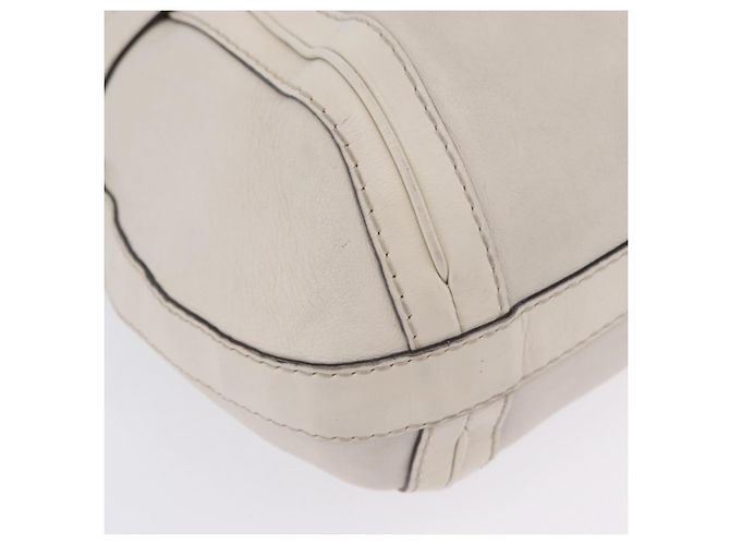 Borsa a tracolla GUCCI GG Marmont in pelle 2way White Gold 247185 Auth 201371A Bianco D'oro - vista 17