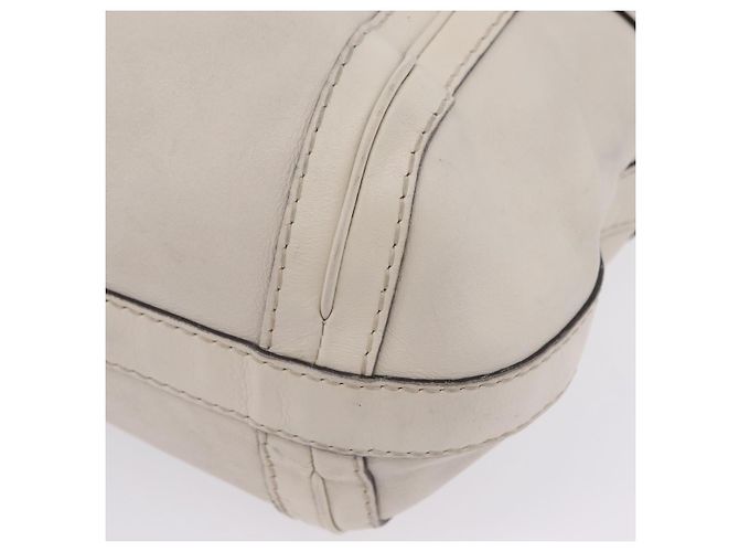 Borsa a tracolla GUCCI GG Marmont in pelle 2way White Gold 247185 Auth 201371A Bianco D'oro - vista 18