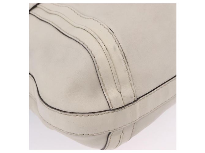 Borsa a tracolla GUCCI GG Marmont in pelle 2way White Gold 247185 Auth 201371A Bianco D'oro - vista 19