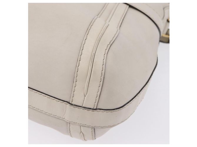 Borsa a tracolla GUCCI GG Marmont in pelle 2way White Gold 247185 Auth 201371A Bianco D'oro - vista 20