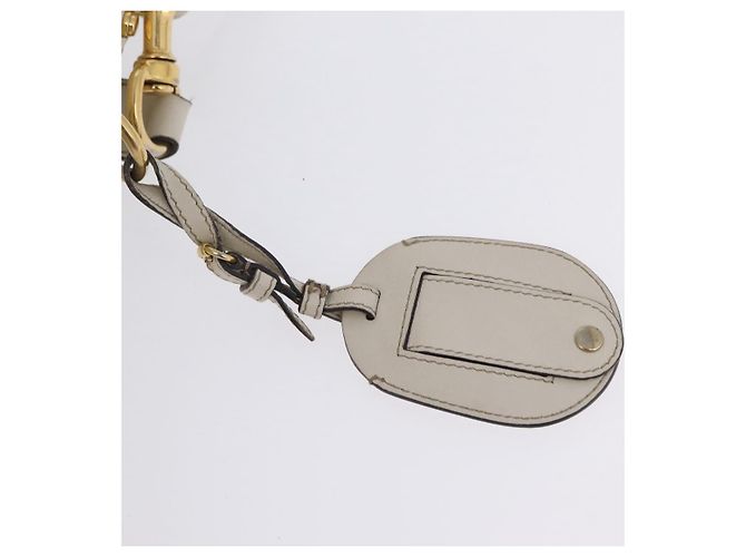 Borsa a tracolla GUCCI GG Marmont in pelle 2way White Gold 247185 Auth 201371A Bianco D'oro - vista 21