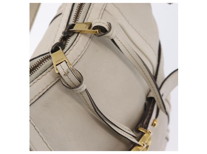 Borsa a tracolla GUCCI GG Marmont in pelle 2way White Gold 247185 Auth 201371A Bianco D'oro - vista 25