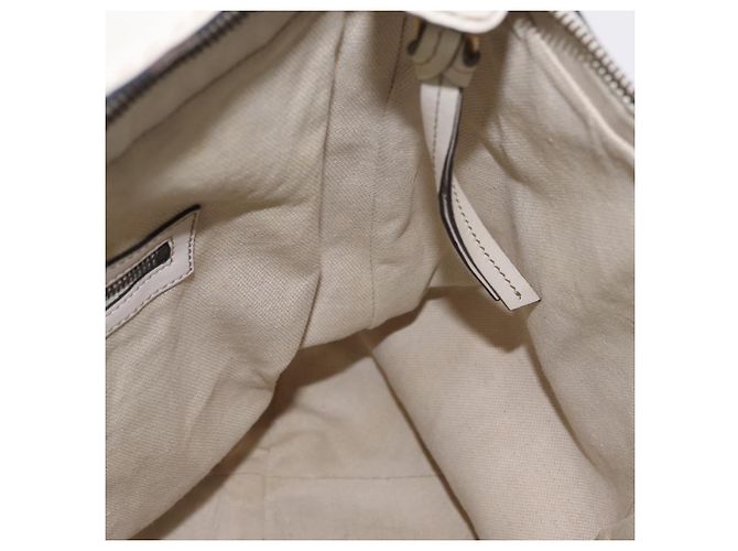 Borsa a tracolla GUCCI GG Marmont in pelle 2way White Gold 247185 Auth 201371A Bianco D'oro - vista 28